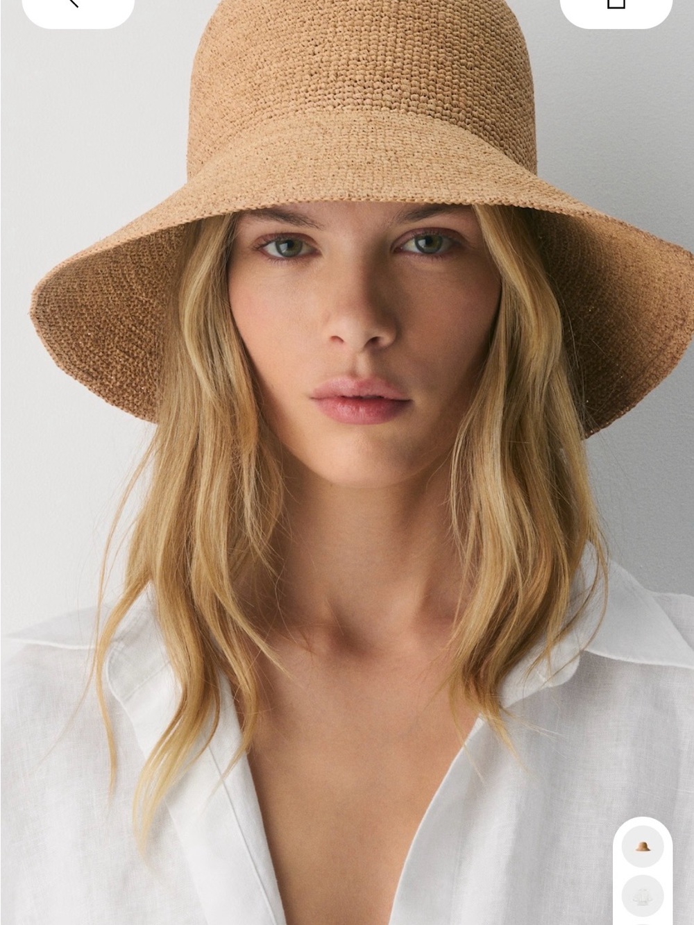 Aritzia Crochet Wide-Brim Sun Hat - Tan